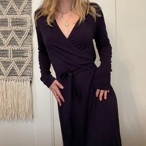 Deep purple wrap dress!